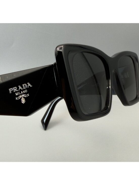 Prada PR 08YS 1AB5S0 Sunglasses Black Dark Grey 51 18 145 3N READ main image 5